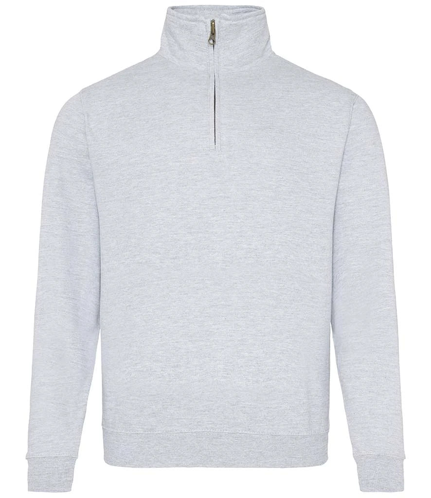 AWDis Just Hoods Sweatshirt in Heather Grey, front view