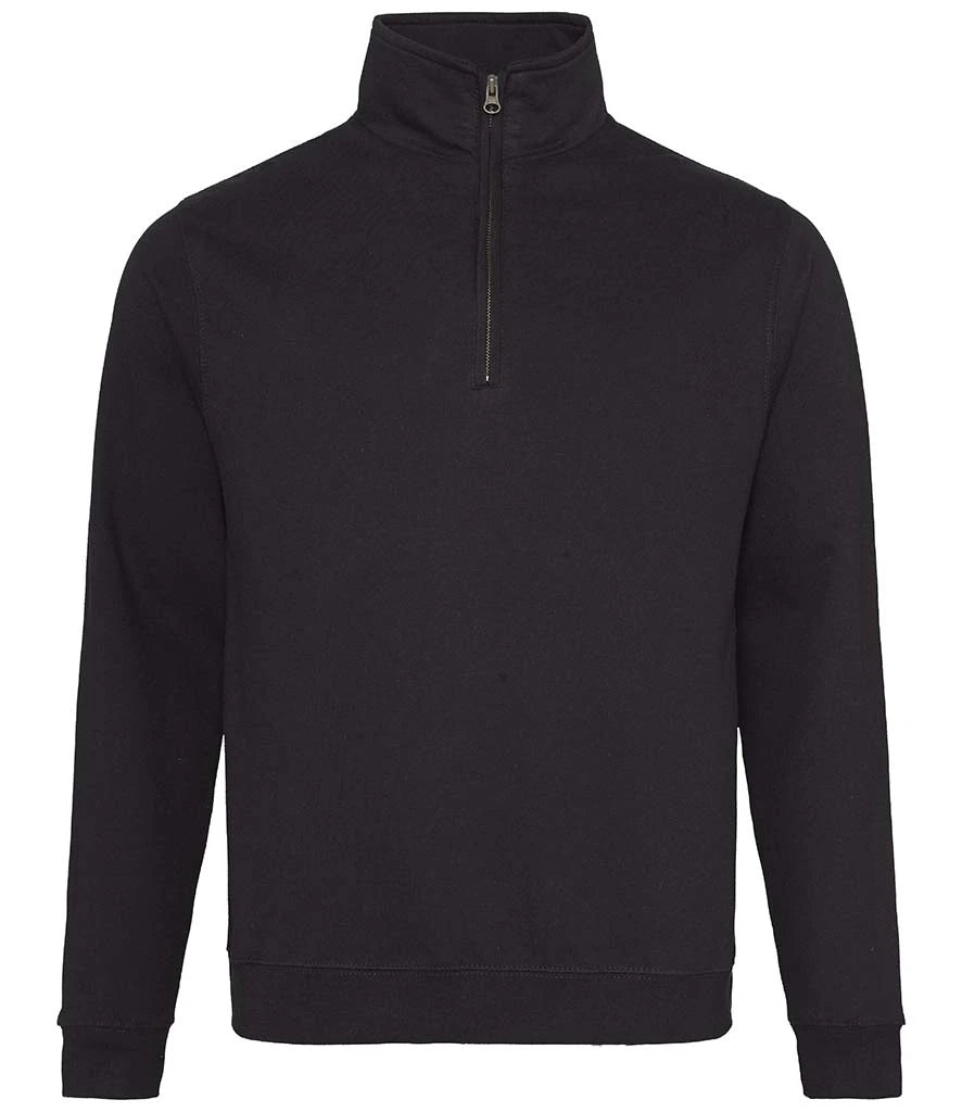 AWDis Just Hoods Sweatshirt in Jet Black, front view