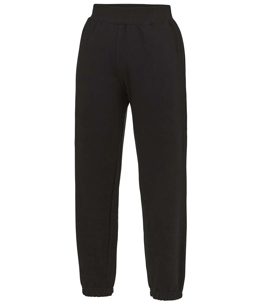 AWDis Kids Cuffed Jog Pants — Jet Black