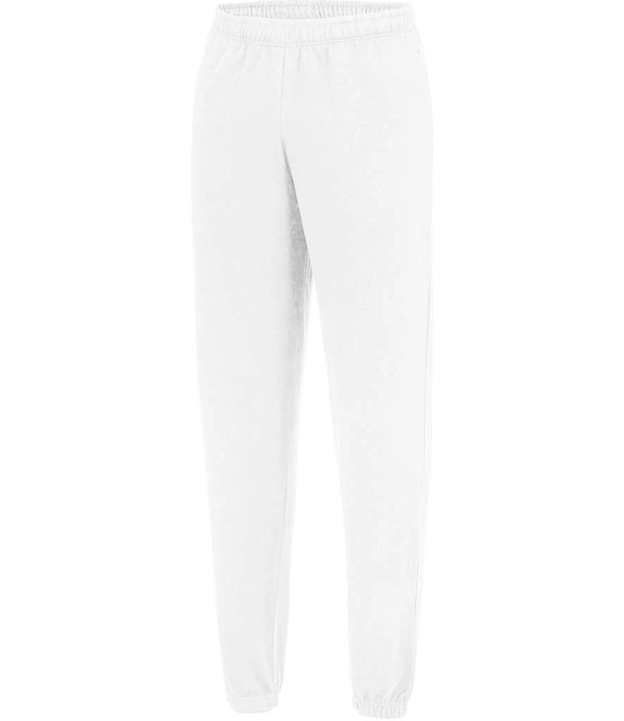 AWDis College Cuffed Jog Pants — Arctic White