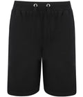 AWDis Just Hoods Sweat Shorts in Deep Black, front view