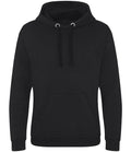 AWDis Just Hoods Heavyweight Hoodie in Jet Black, front view