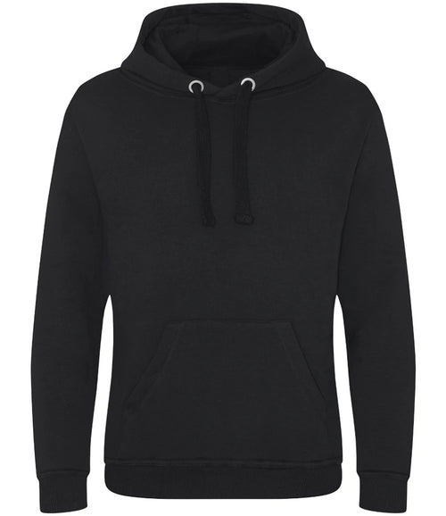 AWDis Just Hoods Heavyweight Hoodie in Jet Black, front view