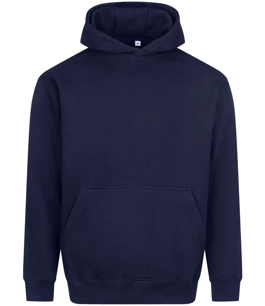 AWDis Just Hoods Organic Hoodie in New French Navy, front view