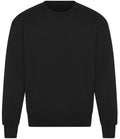 AWDis Just Hoods Organic Sweatshirt in Deep Black, front view