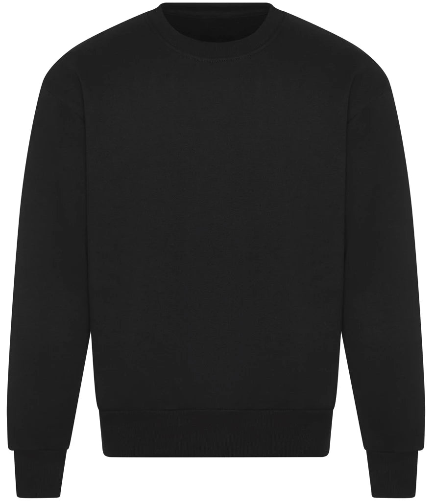 AWDis Just Hoods Organic Sweatshirt in Deep Black, front view