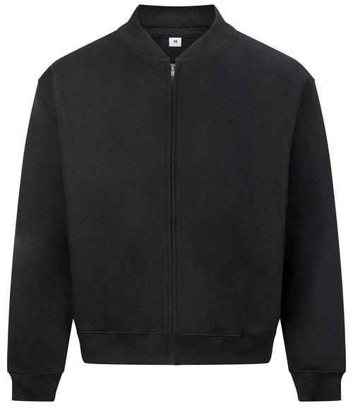 AWDis Just Hoods Zip Through Jacket in Deep Black, front view