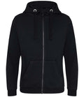 AWDis Just Hoods Heavyweight Hoodie in Jet Black, front view