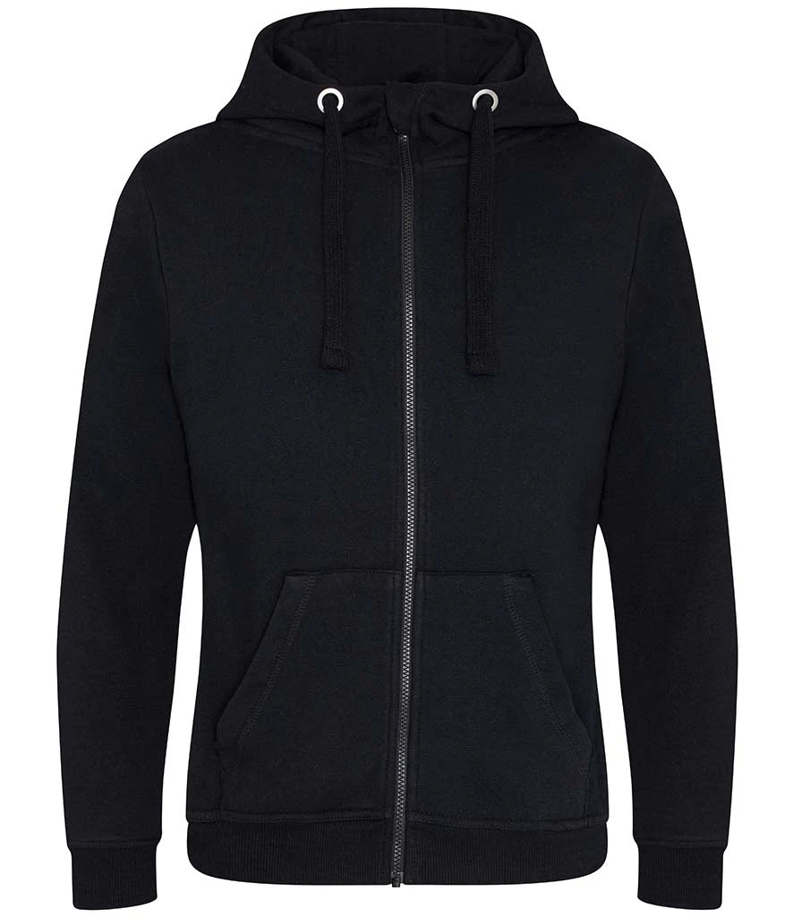 AWDis Just Hoods Heavyweight Hoodie in Jet Black, front view
