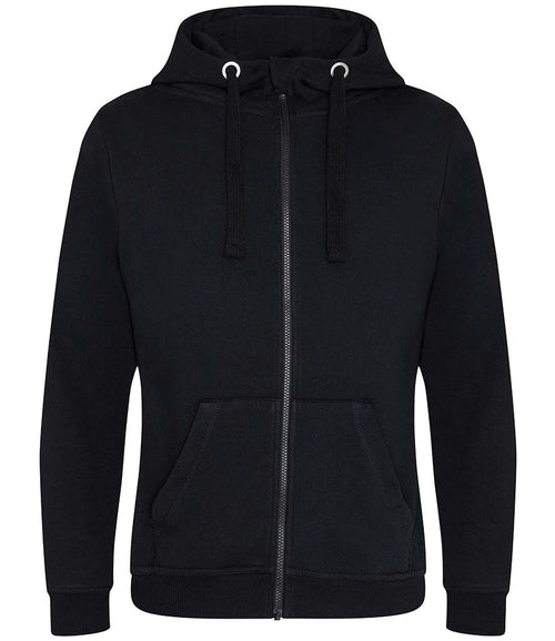 AWDis Just Hoods Heavyweight Hoodie in Jet Black, front view