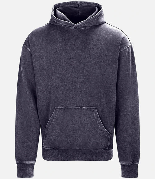 AWDis Just Hoods Washed Oversized Hoodie in WGR, front view