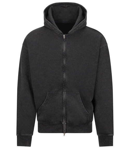 AWDis Vintage Washed Zoodie — Washed Black