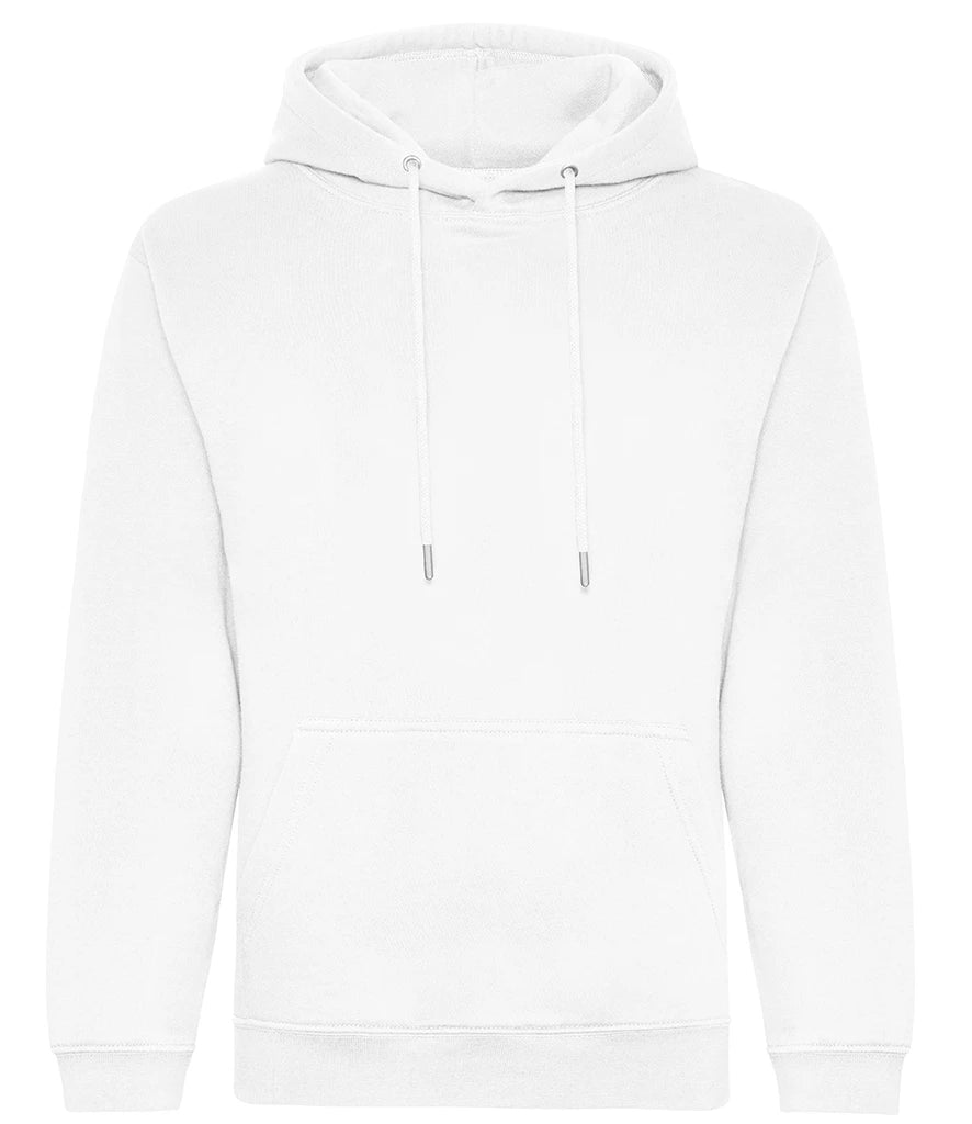 AWDis Just Hoods Organic Hoodie in Arctic White, front view