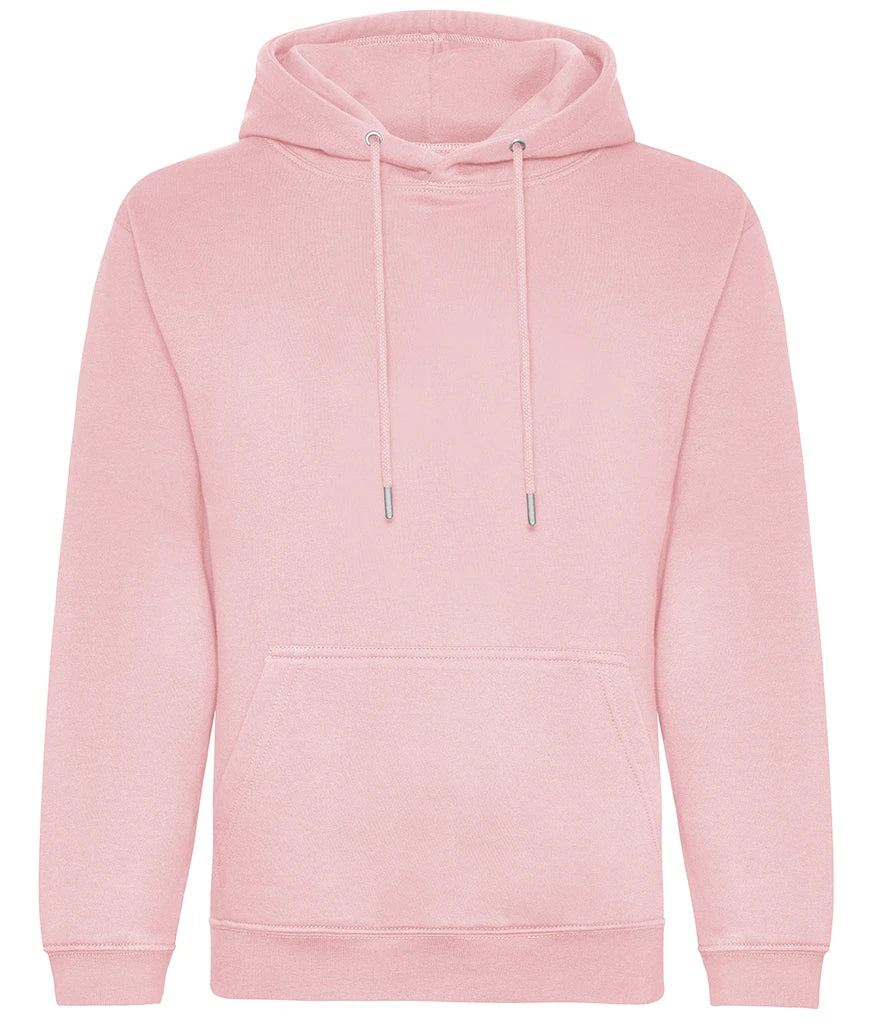 AWDis Organic Hoodie — Baby Pink