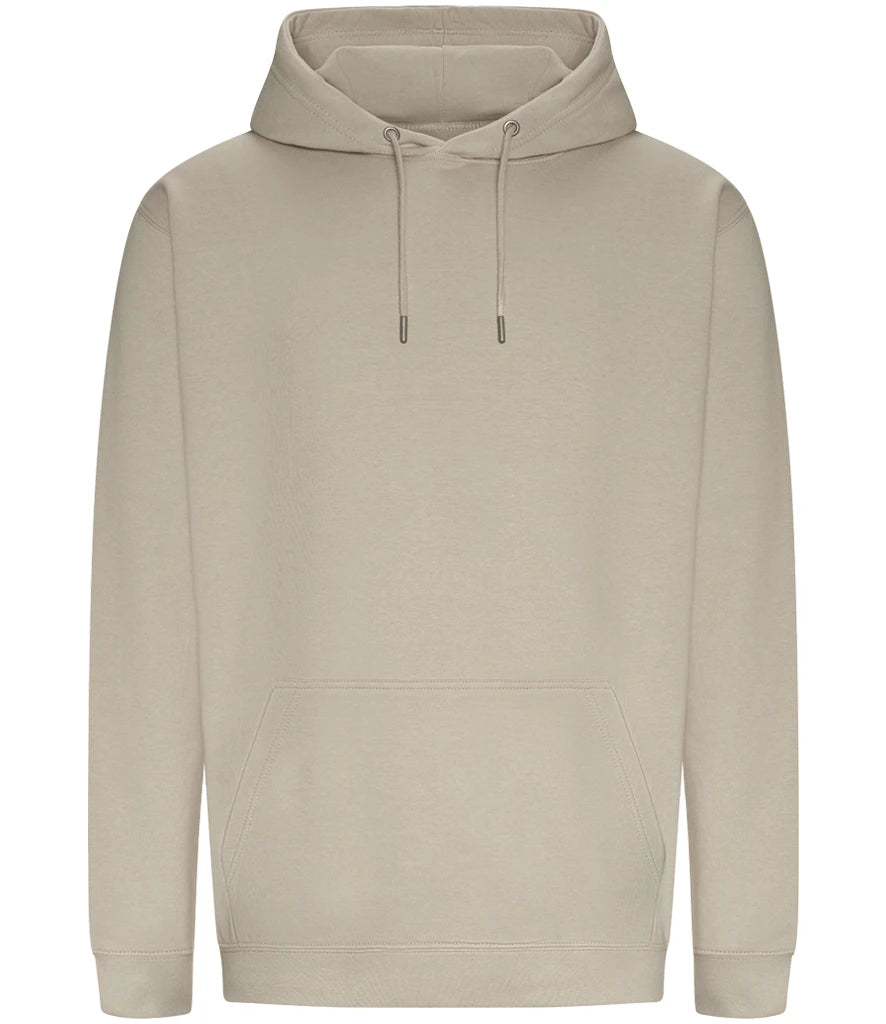AWDis Just Hoods Organic Hoodie in Natural Stone, front view