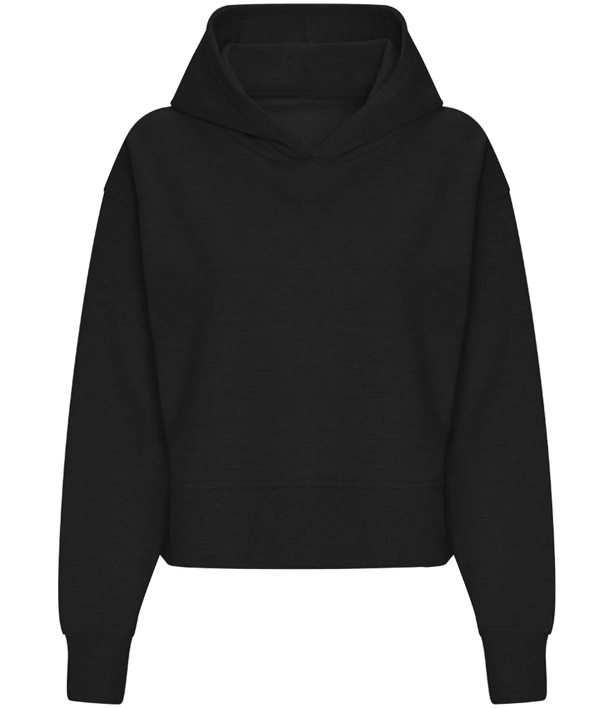 AWDis Ladies Relaxed Hoodie — Deep Black