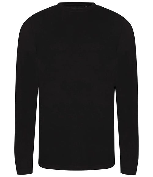 AWDis Just Ts Washed T-Shirt in Solid Black Blend, front view