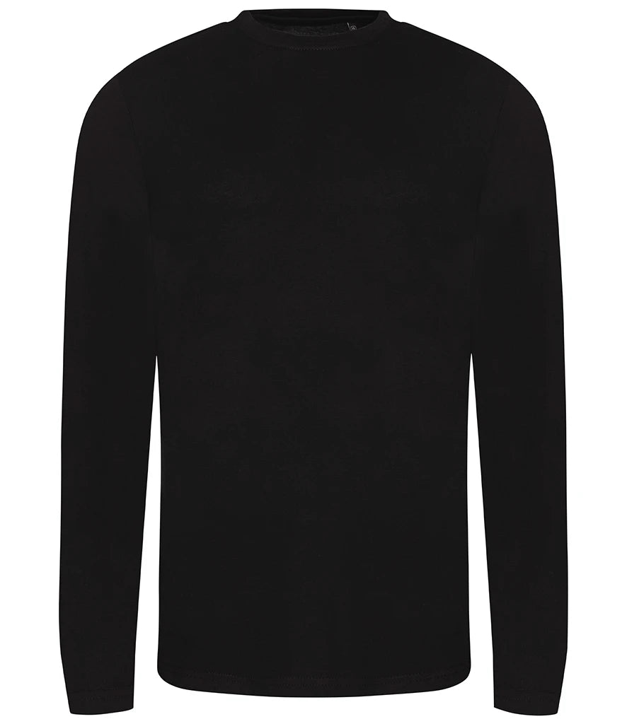 AWDis Long Sleeve Tri-Blend T-Shirt — Solid Black