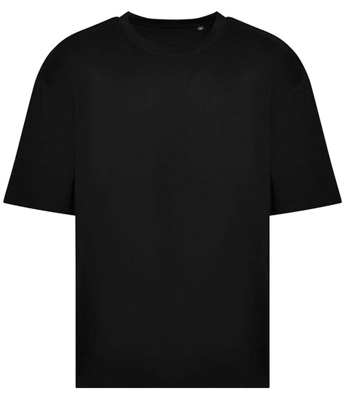 AWDis Just Ts Washed T-Shirt in Deep Black, front view