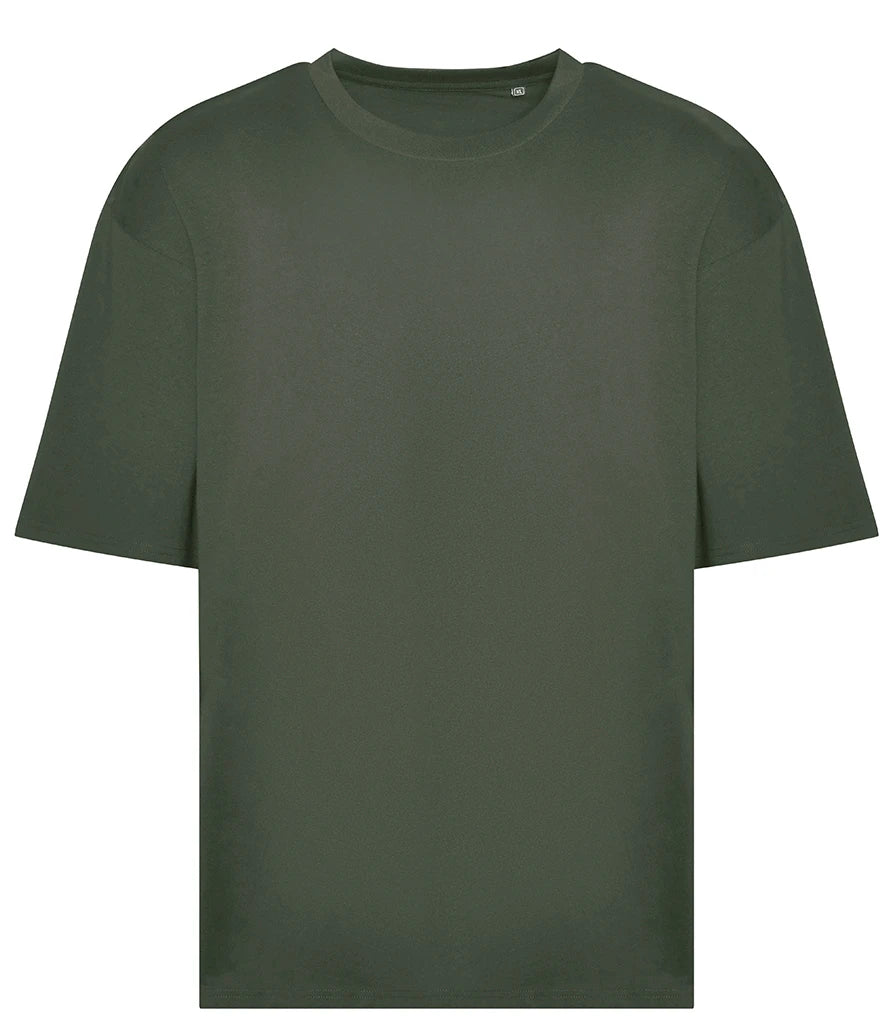 AWDis Just Ts Washed T-Shirt in Earthy Green, front view