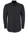 Kustom Kit Long Sleeve Classic Fit Business Shirt — Black