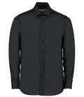 Kustom Kit Long Sleeve Tailored Business Shirt — Black