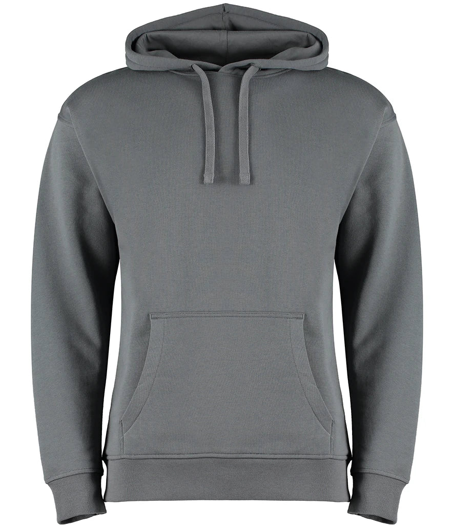 Kustom Kit Hooded Sweatshirt in Dark Grey, front view