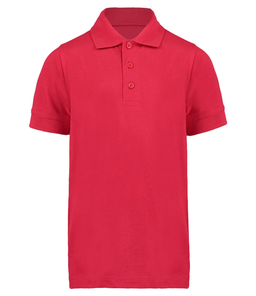 Kustom Kit Kids Klassic Poly/Cotton Piqué Polo Shirt — Red