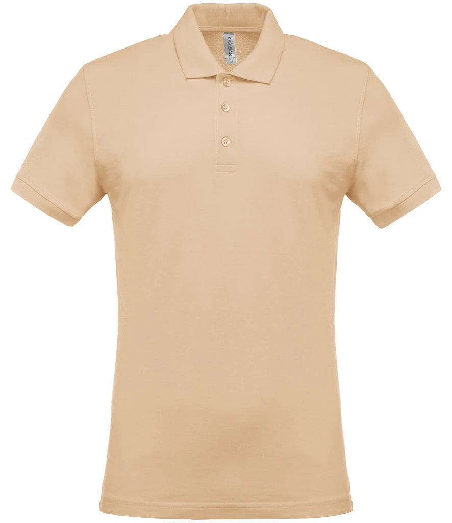 Kariban Short Sleeve Piqué Polo Shirt — Light Sand