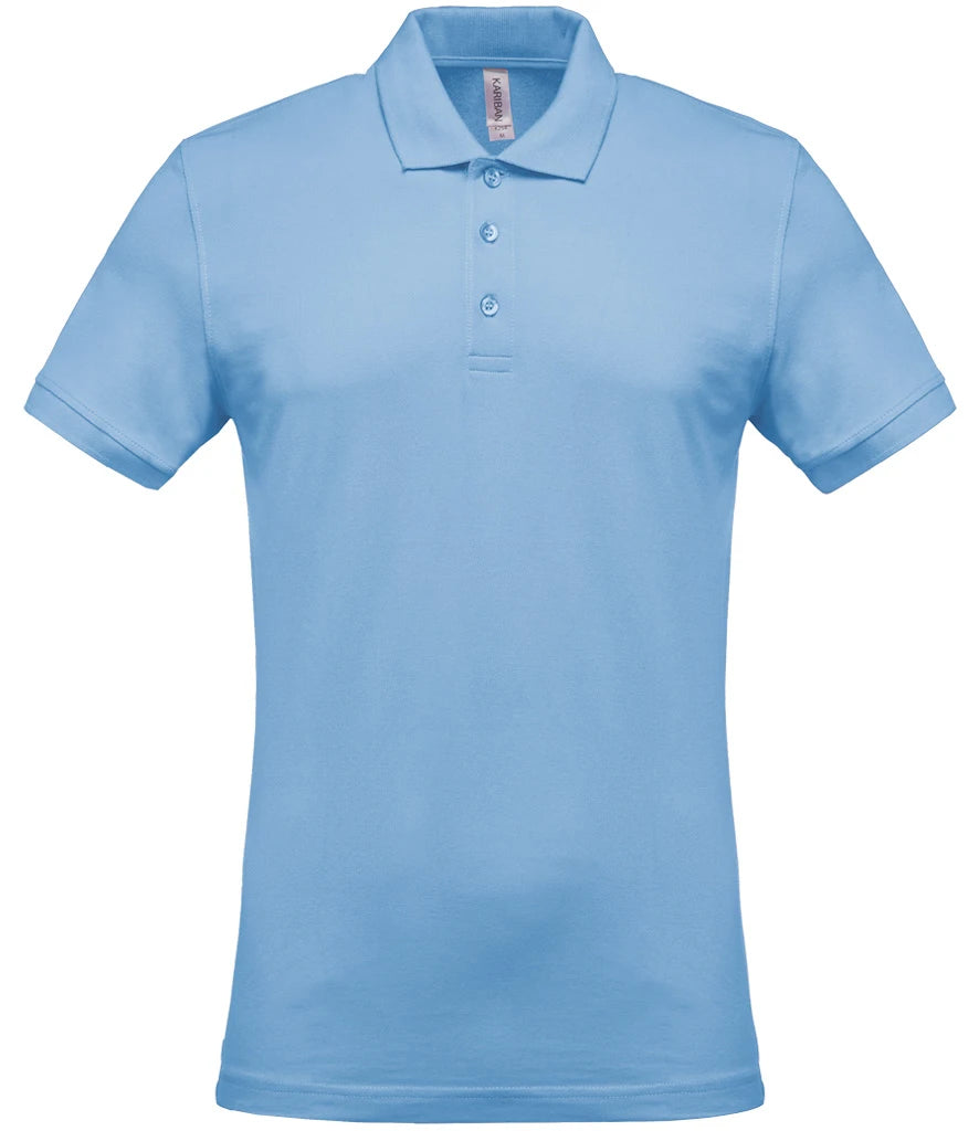 Kariban Short Sleeve Piqué Polo Shirt — Sky Blue