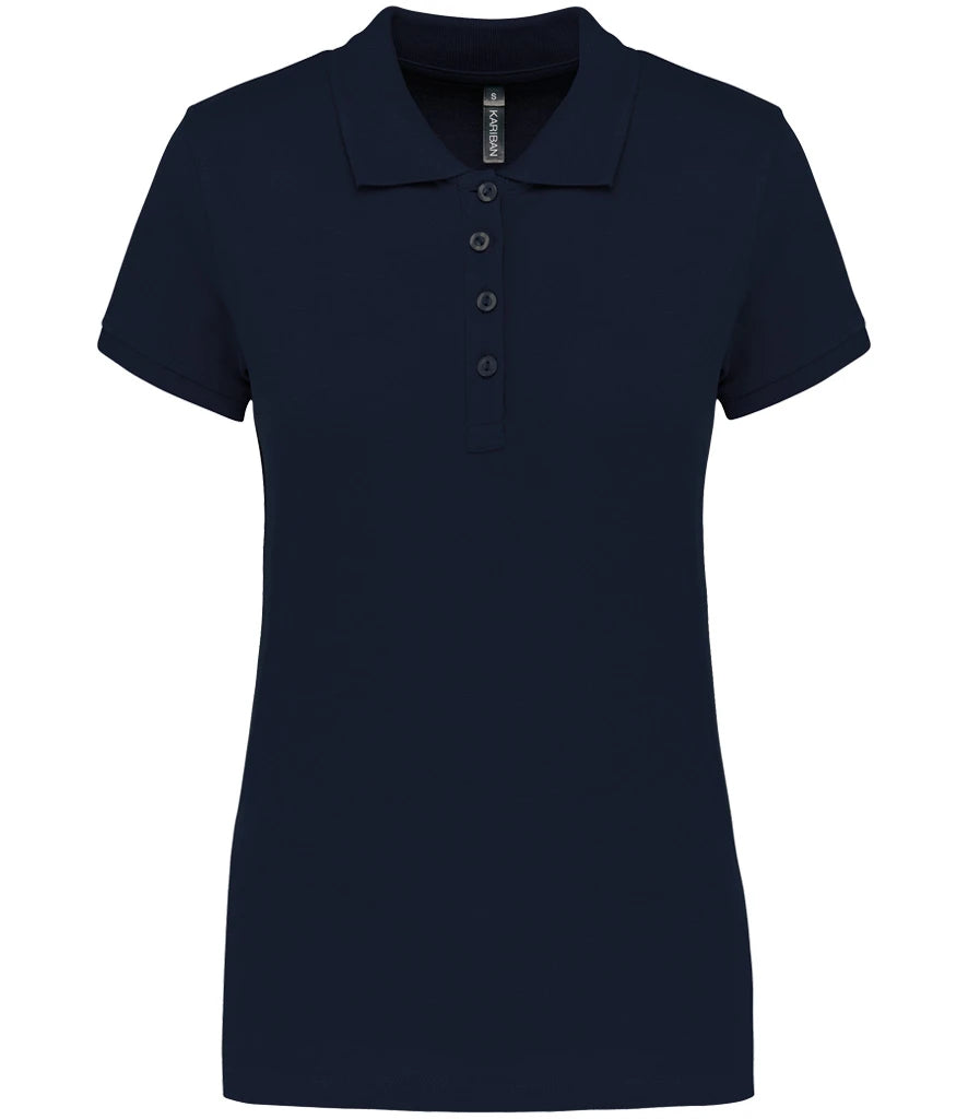 Kariban Ladies Short Sleeve Piqué Polo Shirt — Navy