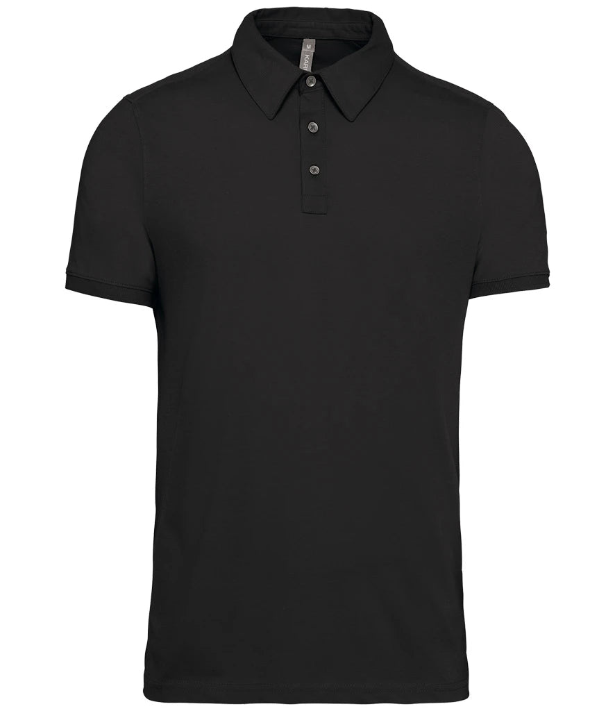 Kariban Jersey Polo Shirt — Black