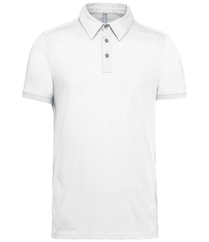 Kariban Jersey Polo Shirt — White