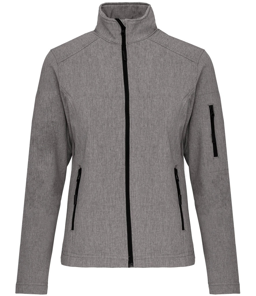 Kariban Ladies Soft Shell Jacket — Marl Grey