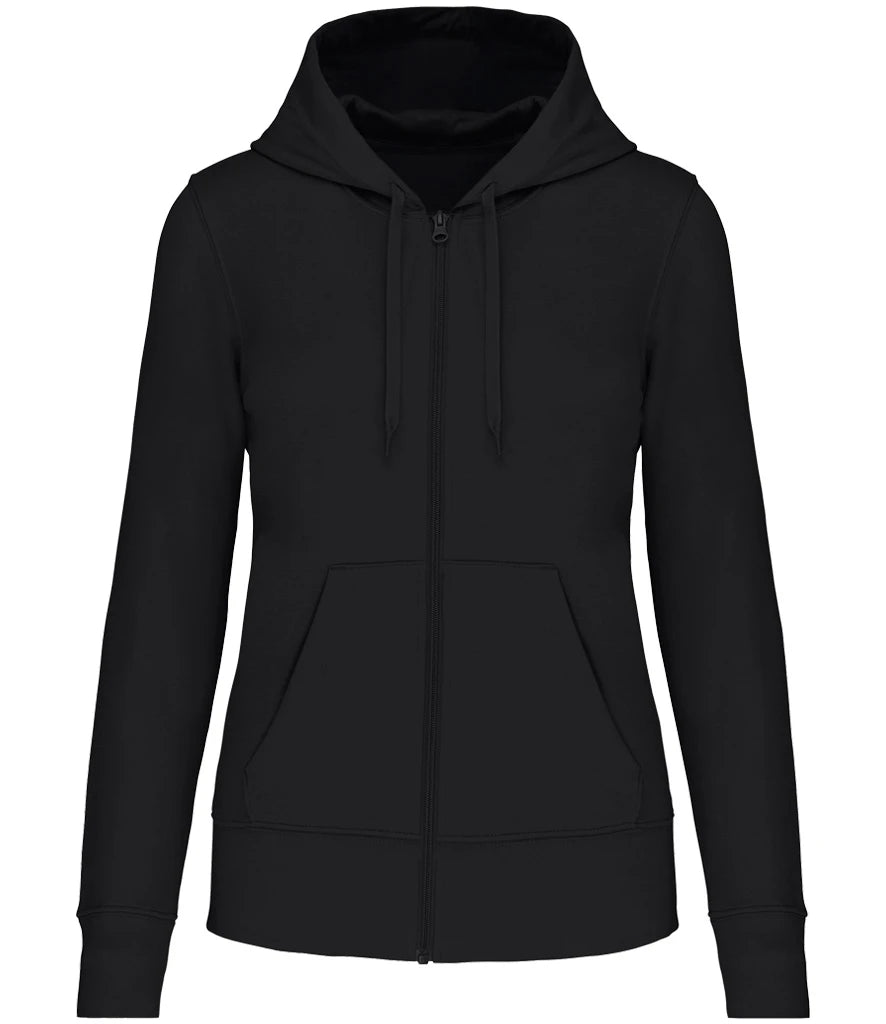 Kariban Ladies Full Zip Hoodie — Black
