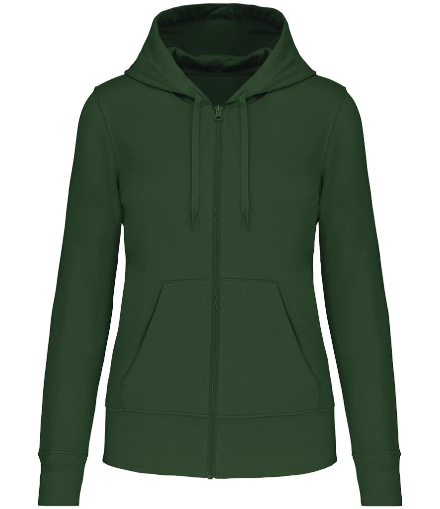 Kariban Ladies Full Zip Hoodie — Forest Green