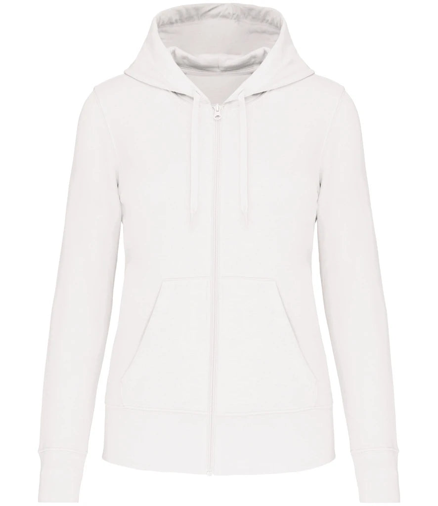 Kariban Ladies Full Zip Hoodie — White