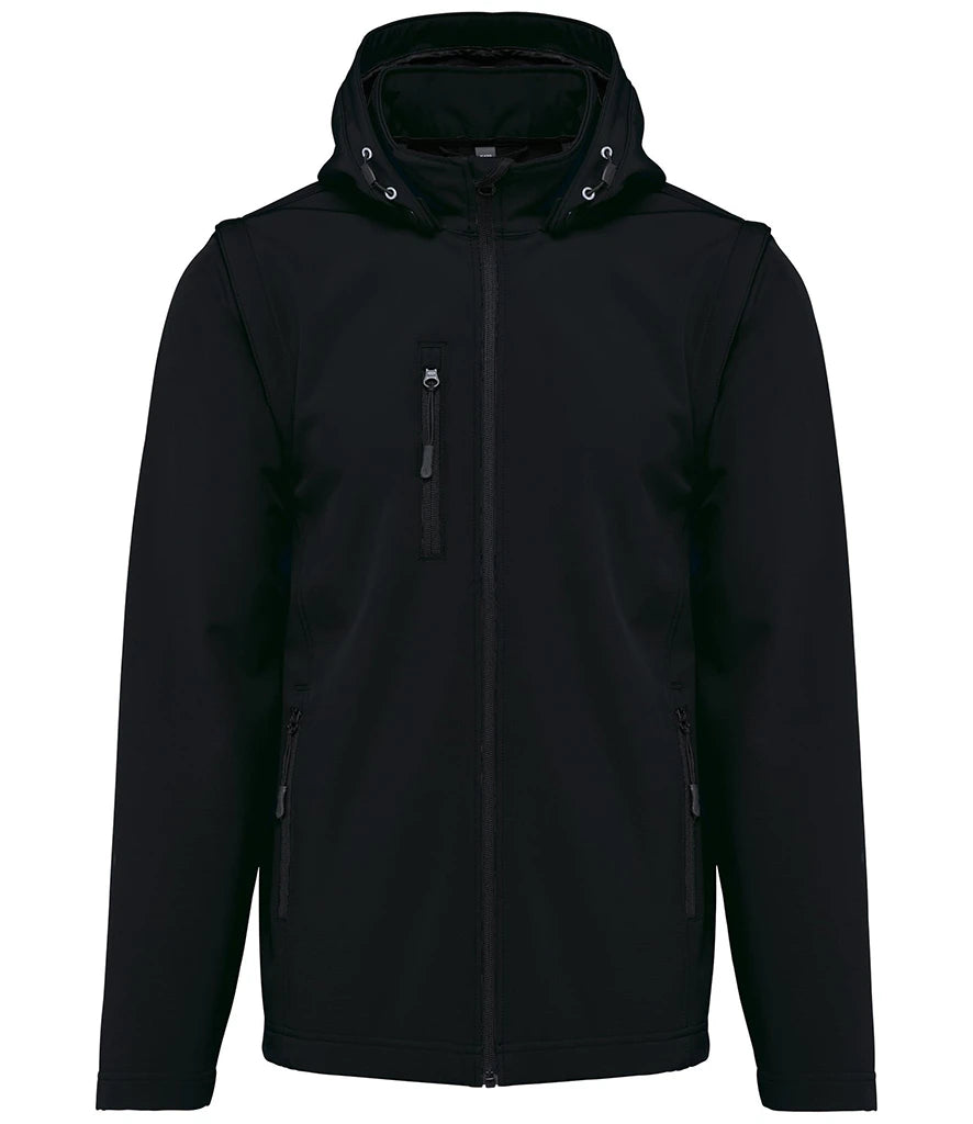 Kariban Unisex Three Layer Hooded Soft Shell Jacket — Black