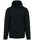 Kariban Unisex Three Layer Hooded Soft Shell Jacket — Black