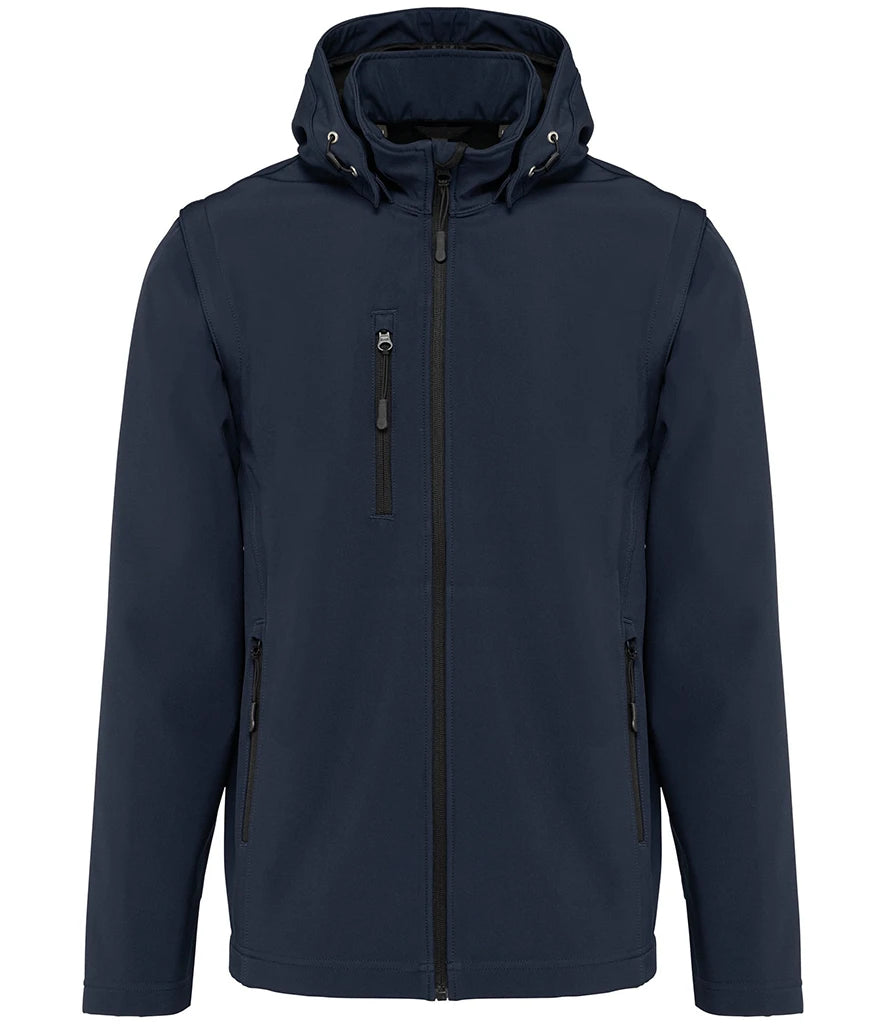 Kariban Unisex Three Layer Hooded Soft Shell Jacket — Navy