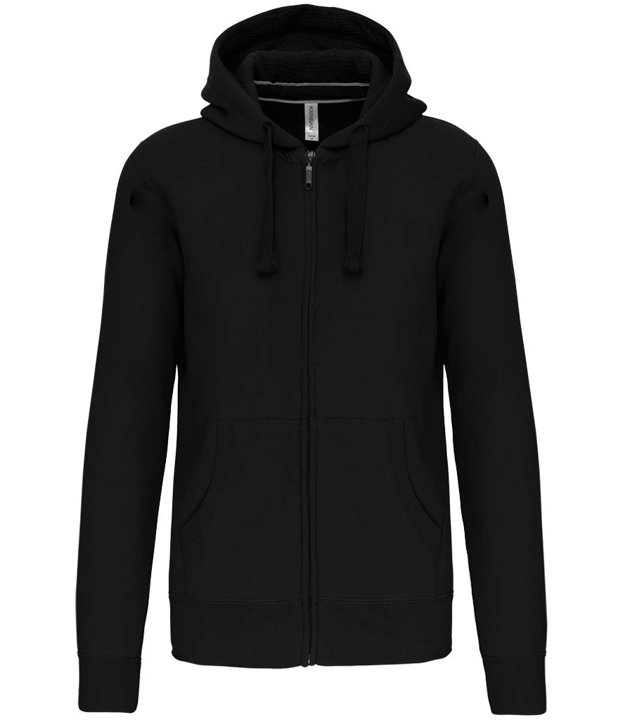 Kariban Full Zip Hooded Sweatshirt — Black