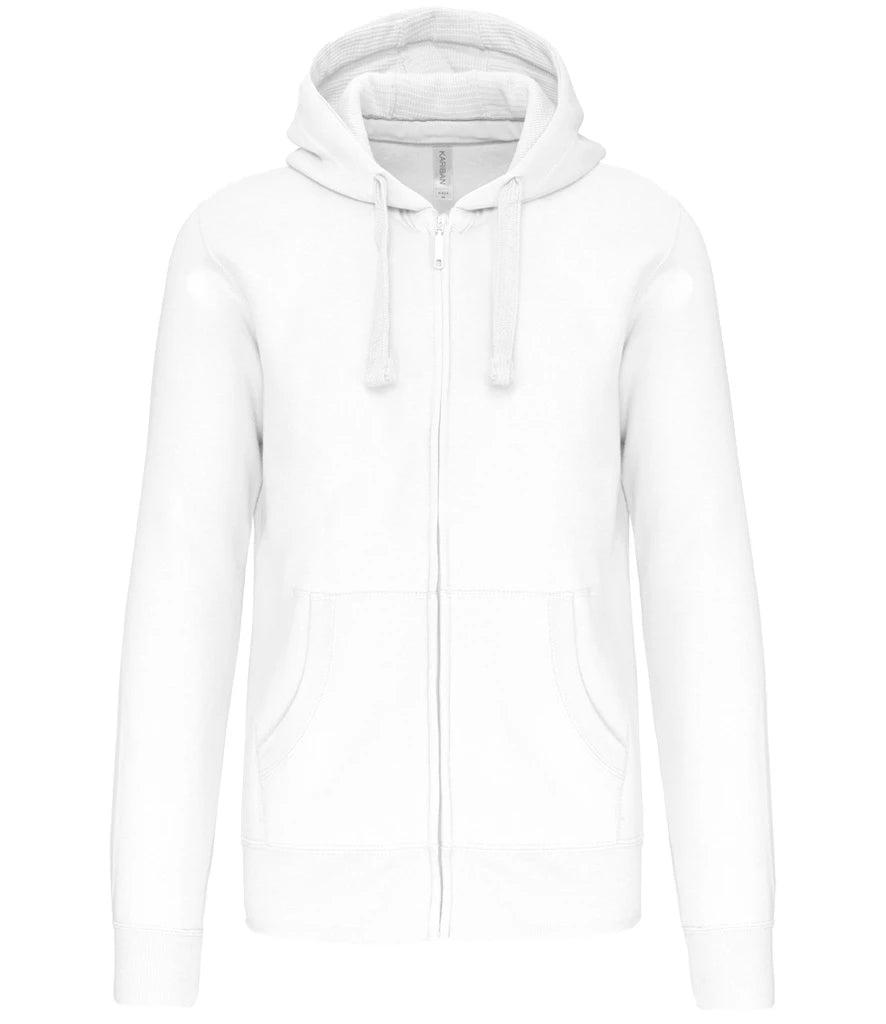 Kariban Full Zip Hooded Sweatshirt — White