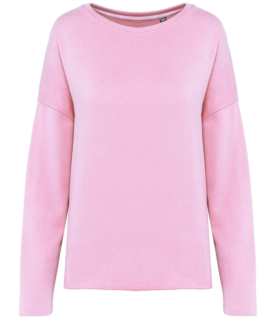 Kariban Ladies Oversized Sweatshirt — Pale Pink