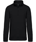 Kariban Zip Neck Sweatshirt — Black