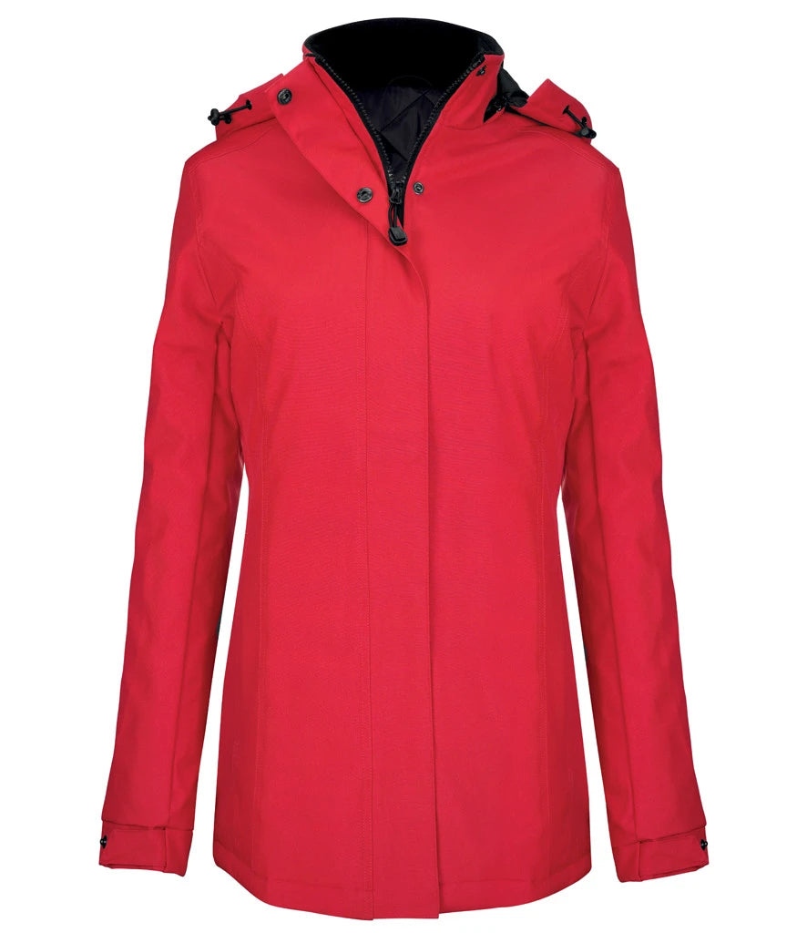 Kariban Ladies Parka Jacket — Red