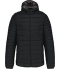 Kariban Lightweight Hooded Padded Jacket — Black
