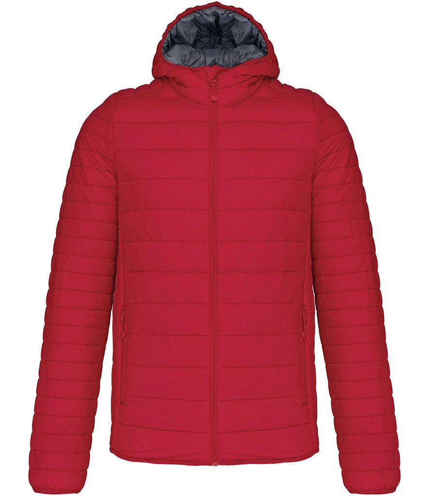 Kariban Lightweight Hooded Padded Jacket — Red