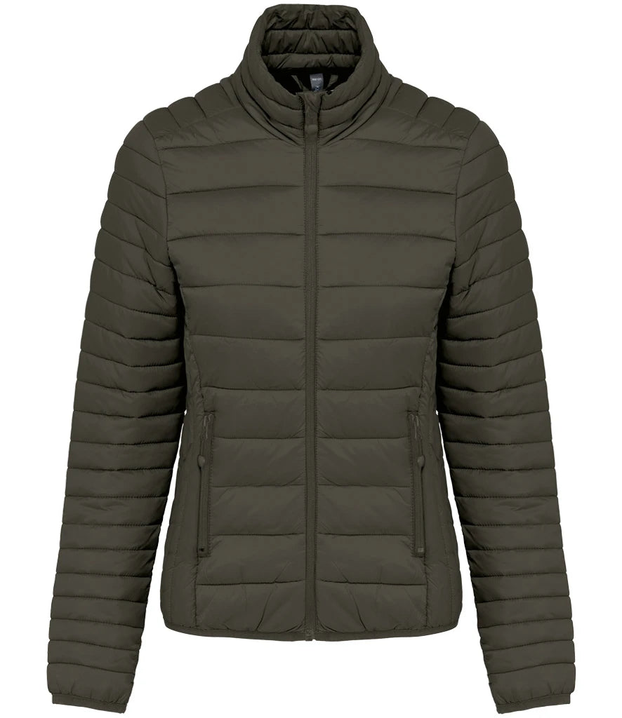 Kariban Ladies Lightweight Padded Jacket — Dark Khaki