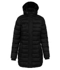 Kariban Ladies Lightweight Long Padded Parka Jacket — Black