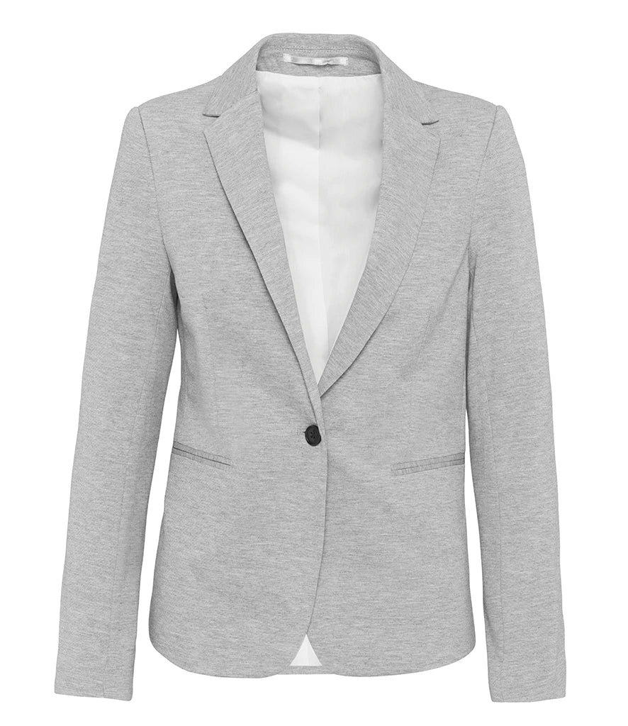 Kariban Ladies Knitted Blazer — Light Grey Heather